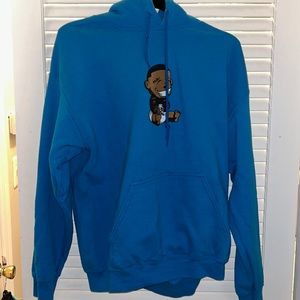 DA BABY Graphic Pullover Hoodie Sweatshirt M Blue Rap Hip Hop Million Dollar
